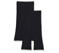 Amazon Essentials Girls' Slim-Fit Knit Flare Leggings, Pack of 2, Black/Black, 11-12 Years