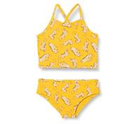 Amazon Essentials Girls' Tankini Set, Golden Yellow Beige Leopard, Medium