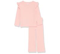 Amazon Essentials Girls' Wide-Ribbed Outfit Set, Pack of 2, Blush, 3 Years