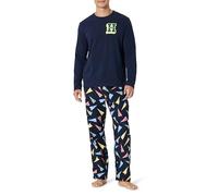 Amazon Essentials Harry Potter - DC Comics - Looney Tunes Men's Flannel Pyjama Sleep Sets, Hogwarts Pennants, XS