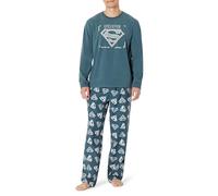 Amazon Essentials Harry Potter - DC Comics - Looney Tunes Men's Flannel Pyjama Sleep Sets, Superman, XS