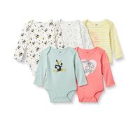 Amazon Essentials Harry Potter - DC Comics - Looney Tunes Unisex Babies' Long-Sleeve Bodysuits, Baby Vests, Pack of 5, Tweety Love, 0 Months