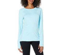 Amazon Essentials Long Sleeve Workout Top for Women, Brushed Tech Stretch Crewneck, Athletic, XX-Large (Plus Size Available)