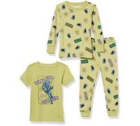 Amazon Essentials Marvel Boys' Snug-Fit Pyjama Sleep Sets, 3-piece, 3-piece Marvel Black Panther Set, 3 Years