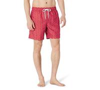 Amazon Essentials Men's 7” (18cm) Swimming Trunks with Mesh Lining, Pockets, Drawstring Closure, Lilac Red Crocodiles, XS