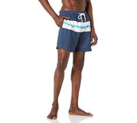 Amazon Essentials Men's 7" Quick-Dry Swim Trunk, Navy White Stripe, Small