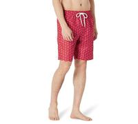 Amazon Essentials Men's 9” (23cm) Swimming Trunks with Mesh Lining, Pockets, Drawstring Closure, Lilac Red Crocodiles, XS