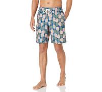 Amazon Essentials Men's 9" Relaxed-Fit Quick-Dry Swim Trunk - Discontinued Colours, Navy Peach Pineapple Print, XXL