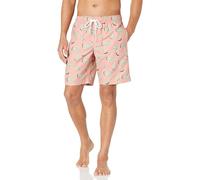 Amazon Essentials Men's 9" Relaxed-Fit Quick-Dry Swim Trunk - Discontinued Colours, Pink Fruit, M