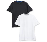Amazon Essentials Men's Active Performance Tech Running Gym T-Shirt (Available in Big & Tall), Pack of 2, Black/White, L