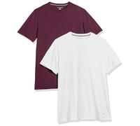 Amazon Essentials Men's Active Performance Tech T-Shirt (Available in Big & Tall), Pack of 2, Burgundy/White, XS