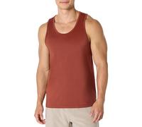 Amazon Essentials Men's Active Quick Dry Tech Stretch Lightweight Gym Tank Top, Rich Chestnut Brown, S