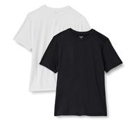 Amazon Essentials Men's Active Quick-Dry Tech Stretch Lightweight Short-Sleeve T-Shirt, Pack of 2, Black/White, M