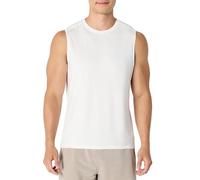Amazon Essentials Men's Active Quick Dry Tech Stretch Lightweight Sleeveless Muscle Shirt, White, XL