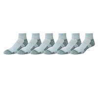 Amazon Essentials Men's Athletic Ankle Socks, Breathable, Cotton Blend, Cushioned, 6 Pairs, Grey, 12-14