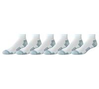 Amazon Essentials Men's Athletic Ankle Socks, Breathable, Cotton Blend, Cushioned, 6 Pairs, White, 7-11