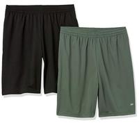 Amazon Essentials Men's Athletic Basketball Gym Shorts, Breathable Moisture-Wicking Loose-Fit with Elastic Waist, Pack of 2