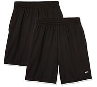 Amazon Essentials Men's Athletic Basketball Gym Shorts, Breathable Moisture-Wicking Loose-Fit with Elastic Waist, Pack of 2