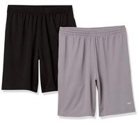 Amazon Essentials Men's Athletic Basketball Gym Shorts, Breathable Moisture-Wicking Loose-Fit with Elastic Waist, Pack of 2
