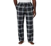 Amazon Essentials Men's Breathable Flannel Pyjama Trousers (Available in Big & Tall), Black Yellow Plaid, XXL