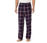 Amazon Essentials Men's Breathable Flannel Pyjama Trousers (Available in Big & Tall), Navy Red Plaid, XXL