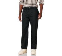Amazon Essentials Men's Classic-Fit Wrinkle-Resistant Flat-Front Stretch Chino Trouser, Black, 52W / 32L