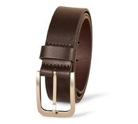 Amazon Essentials Men's Classic Jean Leather Belt, Brown, 52