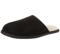 Amazon Essentials Men's Cosy Slipper, Black Microsuede, 8 UK