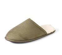 Amazon Essentials Men's Cosy Slipper, Dark Olive Microsuede, 12 UK