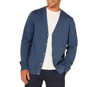 Amazon Essentials Men's Cotton Cardigan Sweater, Blue Heather, Small