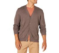 Amazon Essentials Men's Cotton Cardigan Sweater, Brown Heather, XX-Large
