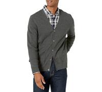 Amazon Essentials Men's Cotton Cardigan Sweater, Charcoal Heather, Small