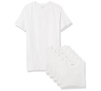 Amazon Essentials Men's Cotton Crew Neck Undershirts, Versatile Soft Basics, Pack of 6, White, S