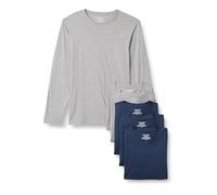 Amazon Essentials Men's Cotton Crewneck Vests, Versatile Soft Basics, Medium Grey Heather/Navy, XS