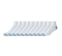 Amazon Essentials Men's Cotton Cushioned Moisture Wicking Ankle Sports Socks, 10 Pairs, White, 7-11