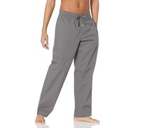 Amazon Essentials Men's Cotton Poplin Straight-fit Pyjama Trousers With Drawstring Elastic Waist, Grey, XL