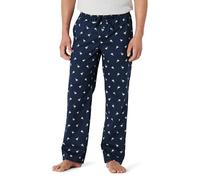 Amazon Essentials Men's Cotton Poplin Straight-fit Pyjama Trousers With Drawstring Elastic Waist, Navy Ducks, XL