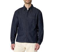 Amazon Essentials Men's (Demi's Pick) Modern Oversized-Fit Denim Button-Down Shirt, Rinse, L