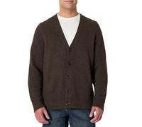 Amazon Essentials Men's (Demi's Pick) Relaxed-Fit Cotton Blend Cardigan, Chocolate Heather, S