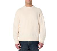 Amazon Essentials Men's (Demi's Pick) Relaxed-Fit Cotton Blend Textured Crewneck Pullover Jumper, Oatmeal Heather, XL