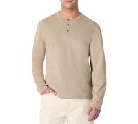 Amazon Essentials Men's (Demi's Pick) Relaxed-Fit Long-Sleeve Henley, Taupe, XL