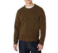 Amazon Essentials Men's (Demi's Pick) Relaxed-Fit Multi-Colour Heavyweight Crewneck Pullover Jumper, Dark Brown Marl, XL