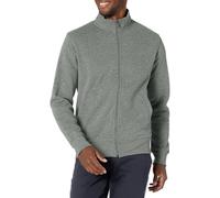 Amazon Essentials Men's Fleece Zip-Up Mock Neck Sweatshirt, Mid-weight, Regular Fit, Medium Grey Heather, XL