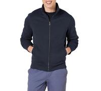 Amazon Essentials Men's Fleece Zip-Up Mock Neck Sweatshirt, Mid-weight, Regular Fit, Navy, M