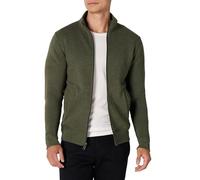 Amazon Essentials Men's Fleece Zip-Up Mock Neck Sweatshirt, Mid-weight, Regular Fit, Olive Heather, XXL