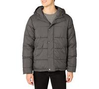 Amazon Essentials Men's Heavyweight Hooded Puffer Coat, Dark Grey, L