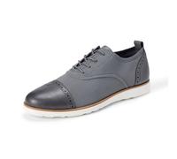 Amazon Essentials Men's Knit Oxford Brogue Smart Casual Trainers, Grey, 6.5 UK