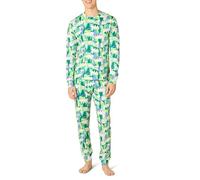 Amazon Essentials Men's Knit Pajama Set, Holiday Bear, Small