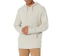 Amazon Essentials Men's Long-Sleeve Slub Thermal Pullover Hoodie (Previously Goodthreads), Oatmeal Heather, L Tall