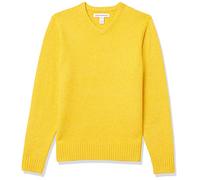 Amazon Essentials Men's Long-Sleeve Soft Touch V-Neck Jumper, Yellow, M